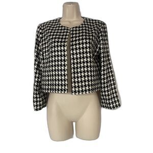 Karl Lagerfeild PARIS  houndstooth  cropped jacket  S